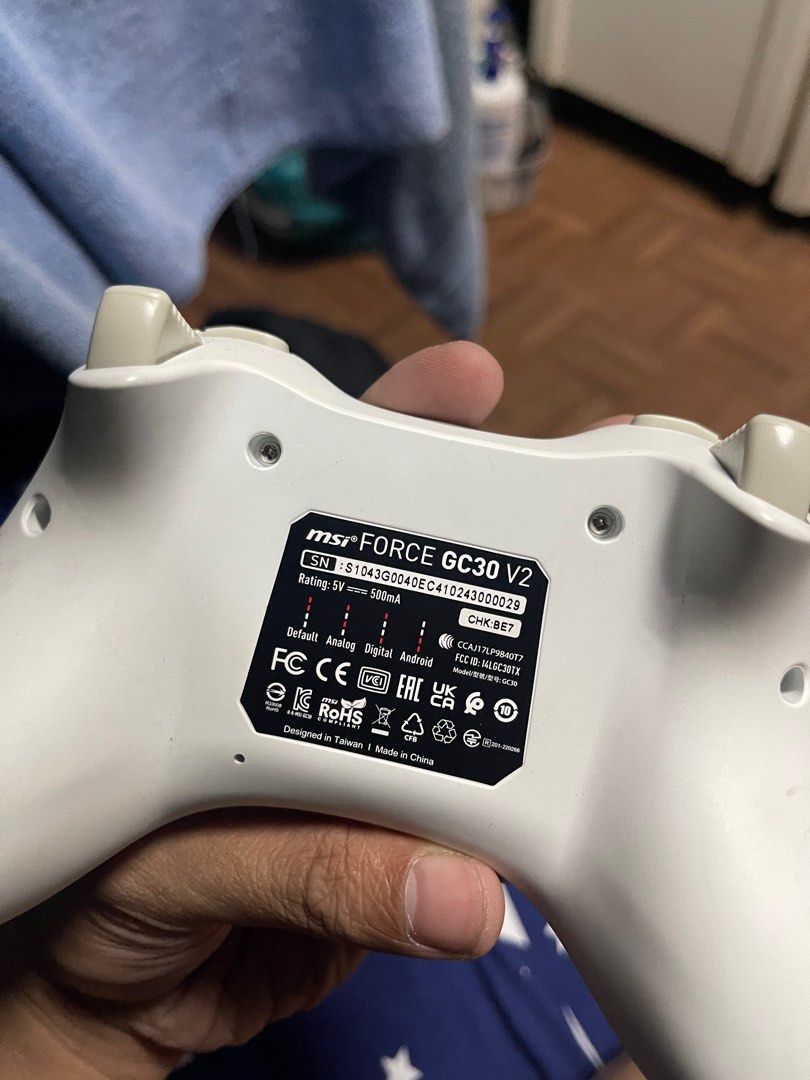 MSI Force GC30 V2 Wireless Controller (White), Video Gaming, Gaming ...