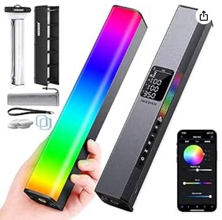 GVM RGB Handheld LED Video Light Wand Stick Photography Light, Built-in  Rechargable Battery,OLED Display Photography Studio Lighting - GVM Official  Site