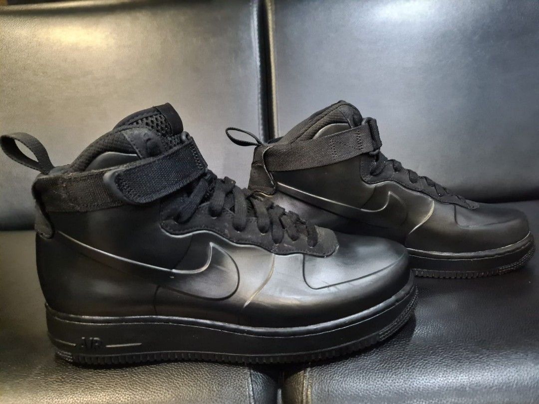 Nike Air Force 1 High Foamposite cup triple black Size 42 Fesyen