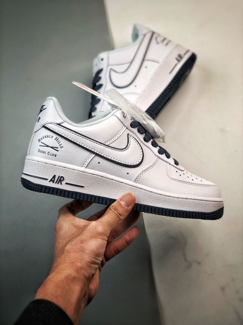 Nike Air Force 1 Low White Dark Blue Reflective shoes