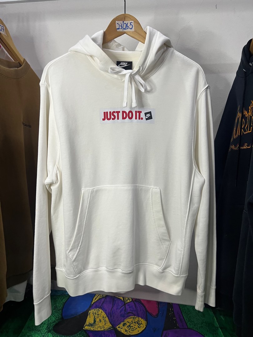 Nike jdi white hoodie on sale