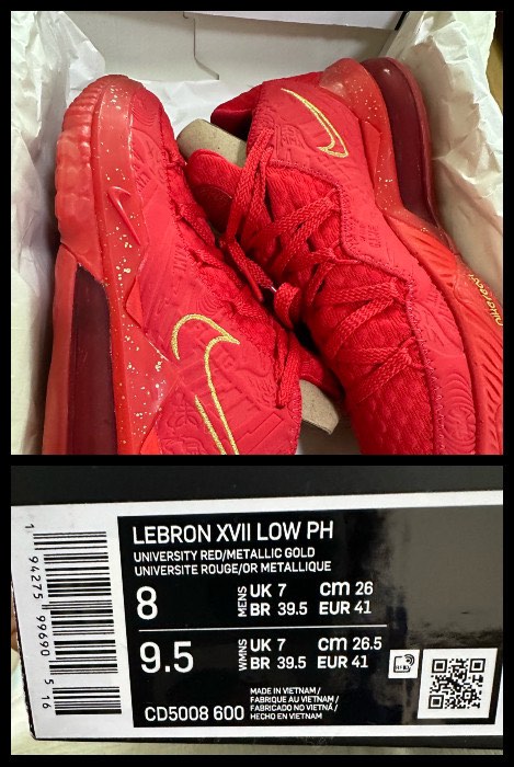 lebron 17 low ph university red