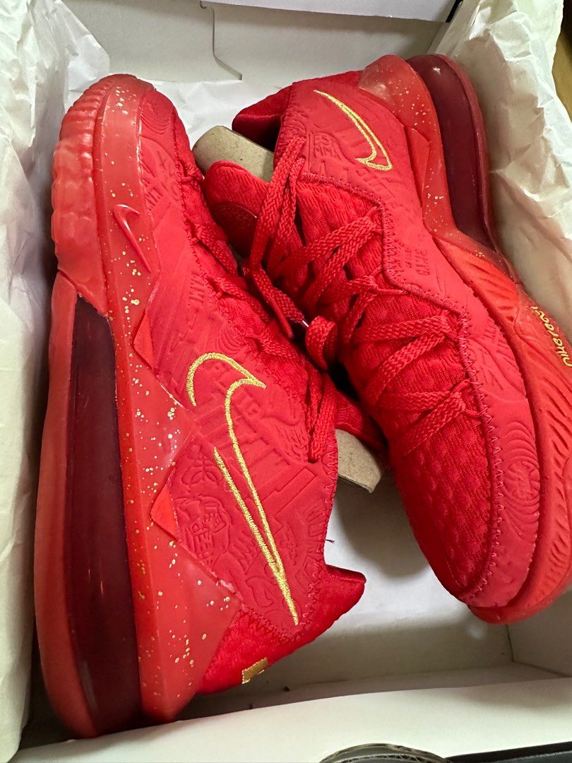 lebron red basketball shoes