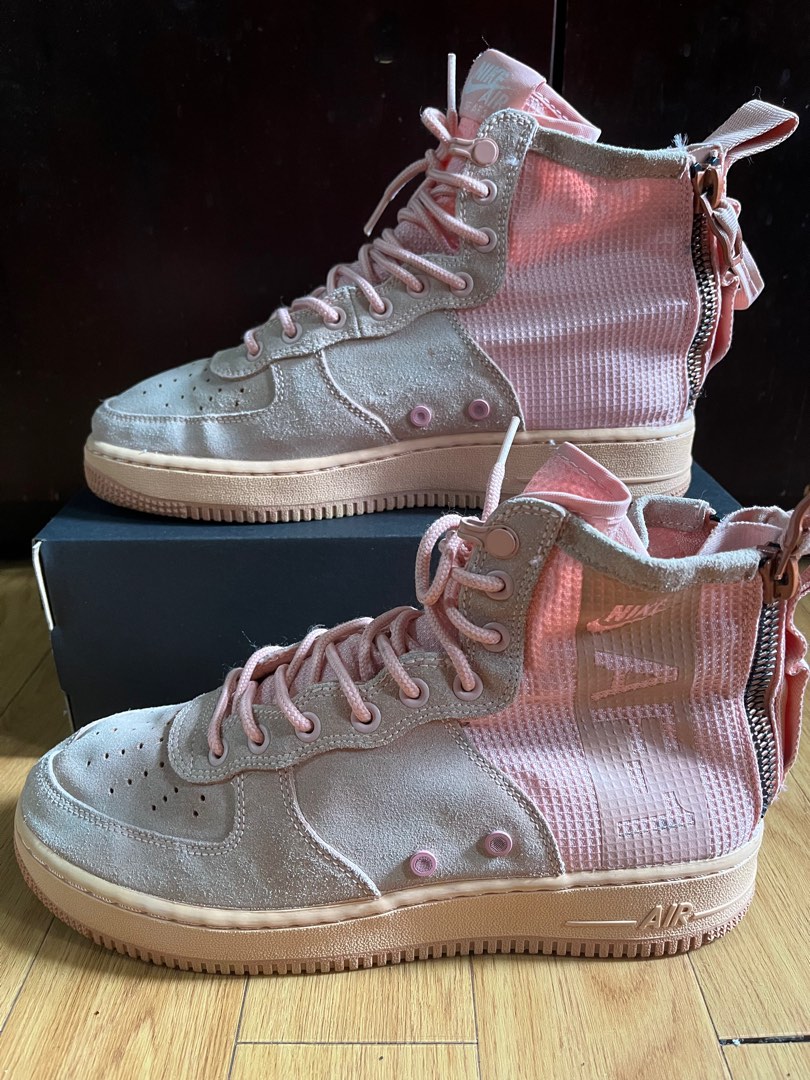 sf air force 1 mid coral stardust