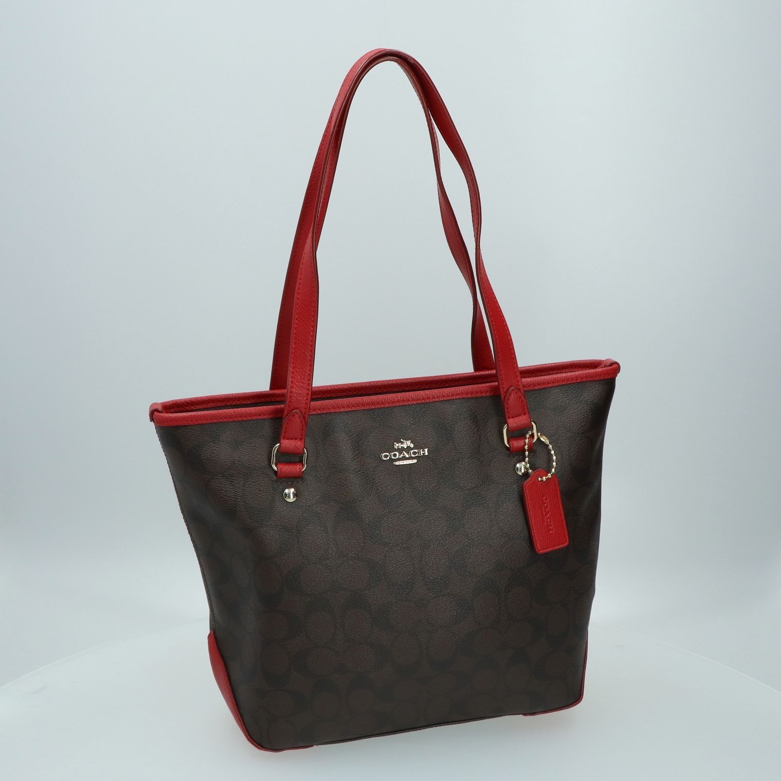 NO REFUND READ DESCRIPTION COACH F34603 RED BROWN TOTE BAG 237043913 WE Luxury Bags Wallets on Carousell