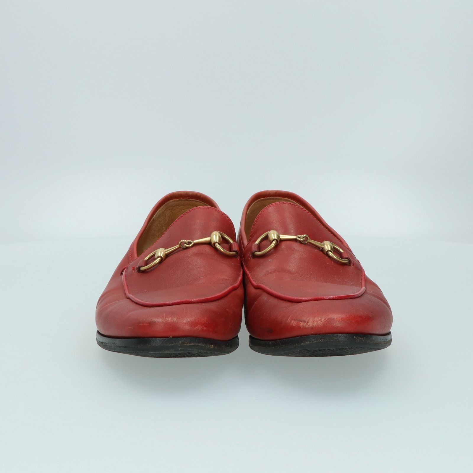 NO REFUND READ DESCRIPTION GUCCI 404069 RED HORSEBIT LOAFERS 237040555 WE