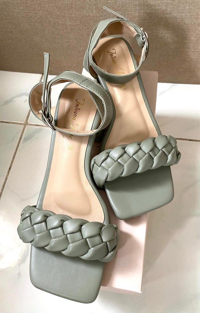 olive green booties heels
