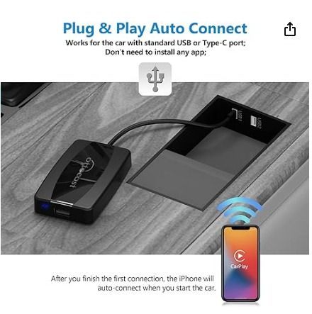 OTTOCAST 2 in 1 Android Auto/CarPlay Wireless Adapter - Wired to Wireless  CarPlay & AA USB