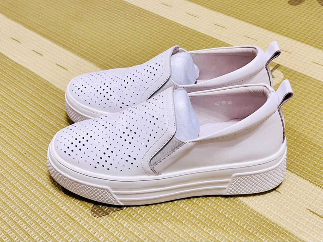 PAZZION White Loafers Platform Shoes Size 36 Women s Fashion