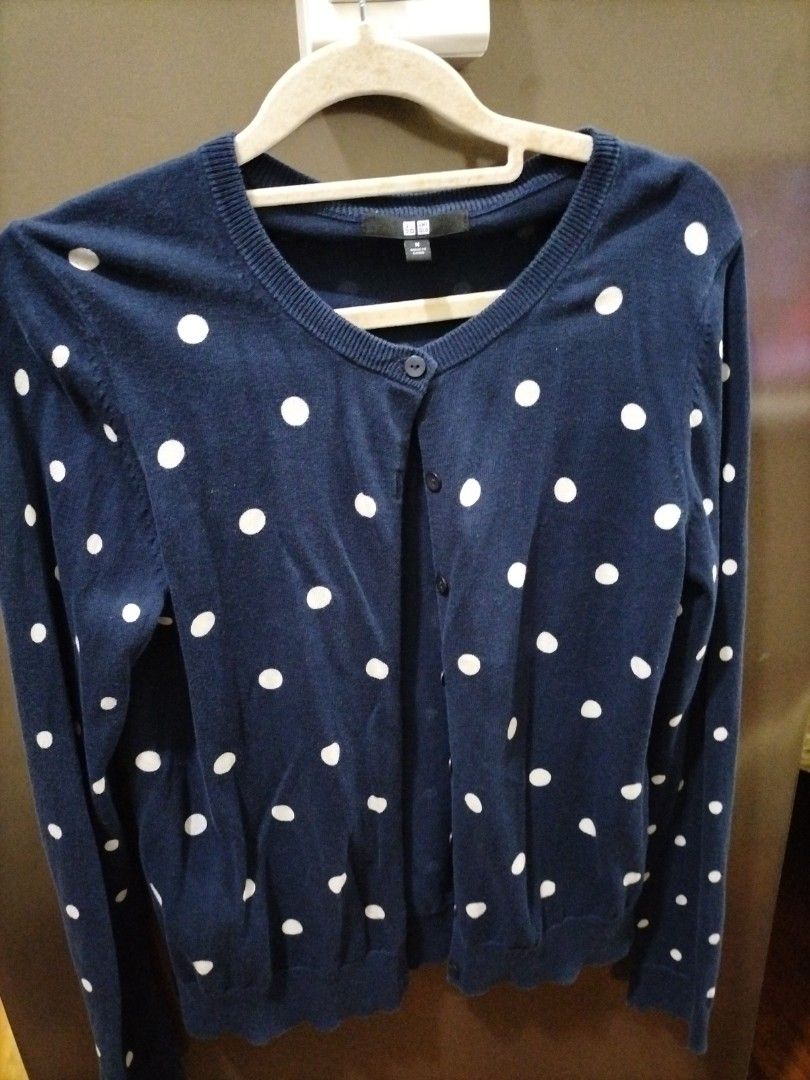 White polka dot cardigan discount