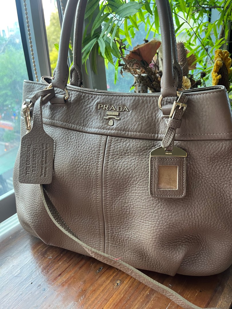 Prada Cervo deerskin leather bag Luxury Bags Wallets on