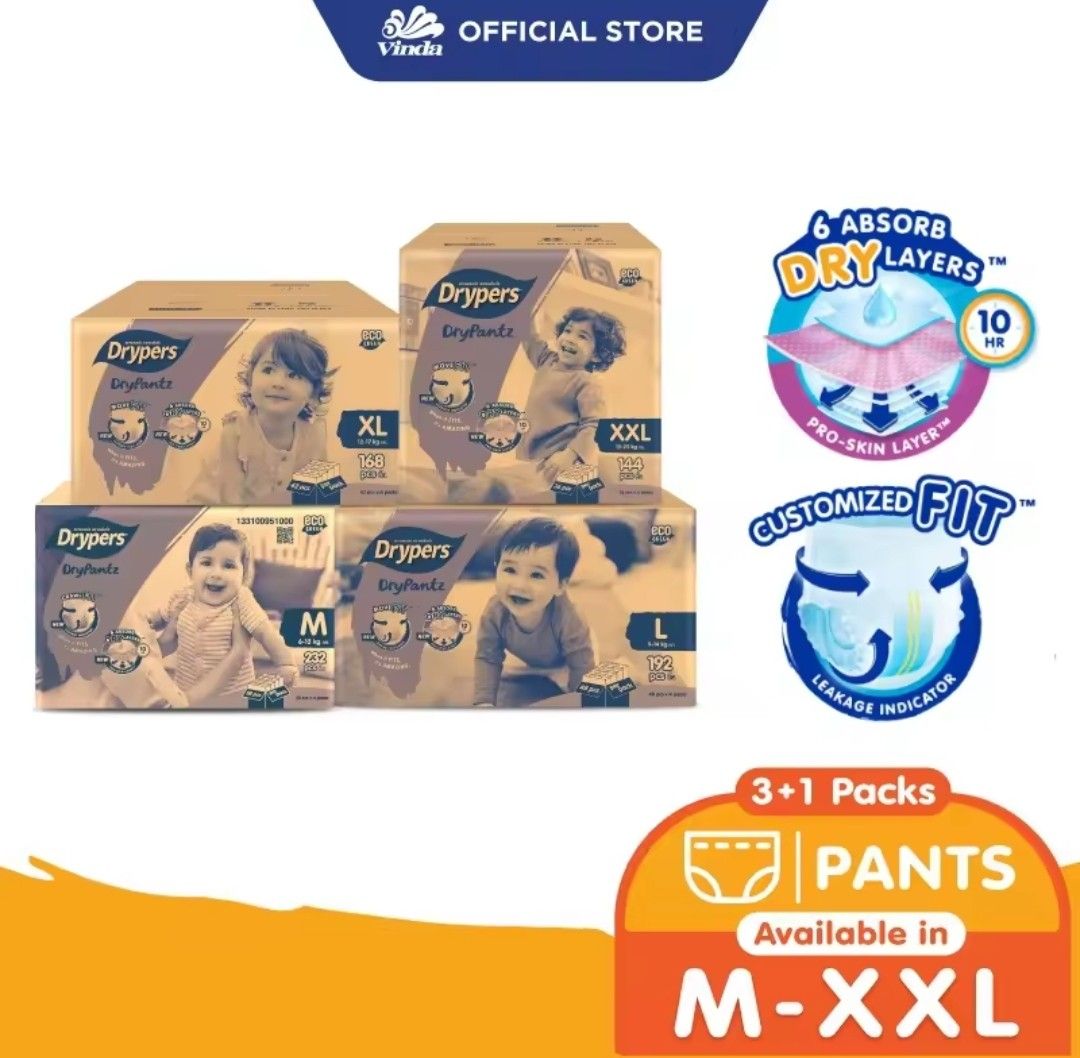 PROMO Drypers Pampers Warehouse Sale 3 1 Packs in Box
