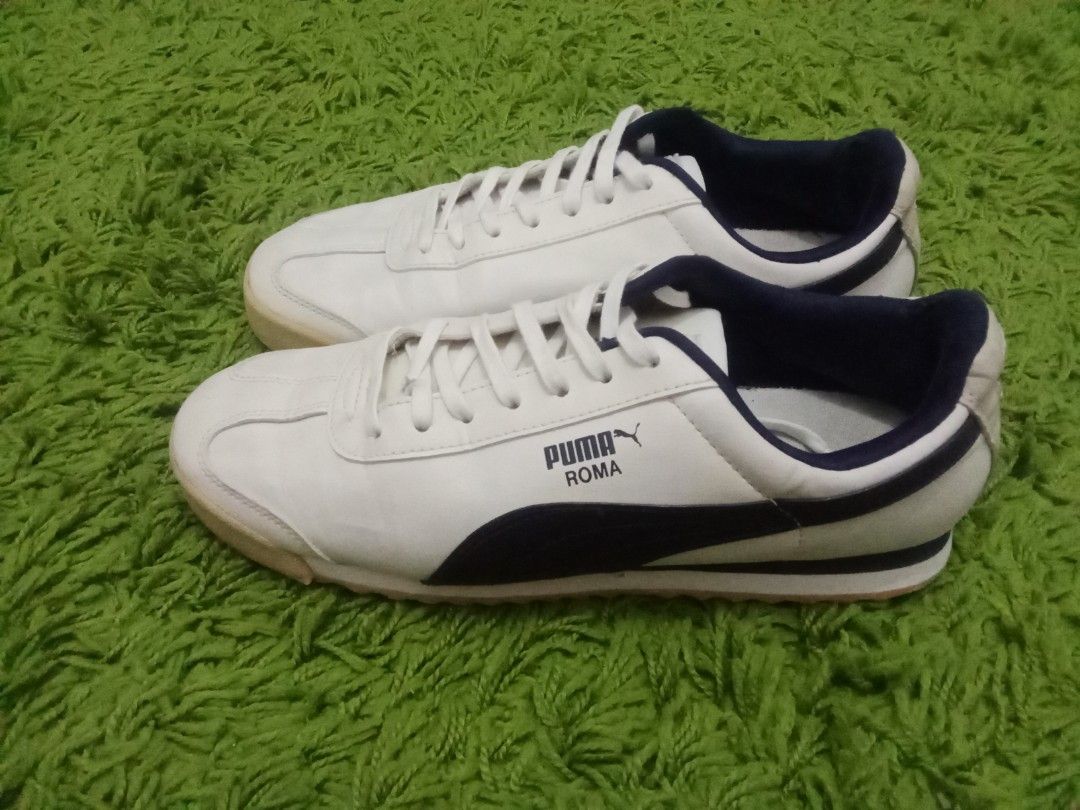 Puma roma white navy on sale