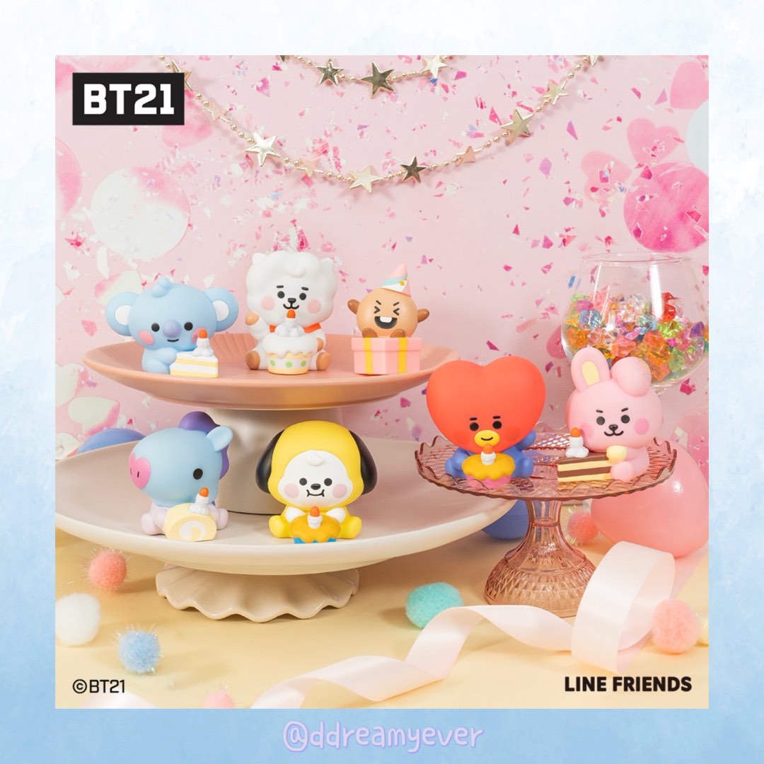 [ReadyStock] BTS BT21 Friends 3 Figure Bandai, Hobbies & Toys ...