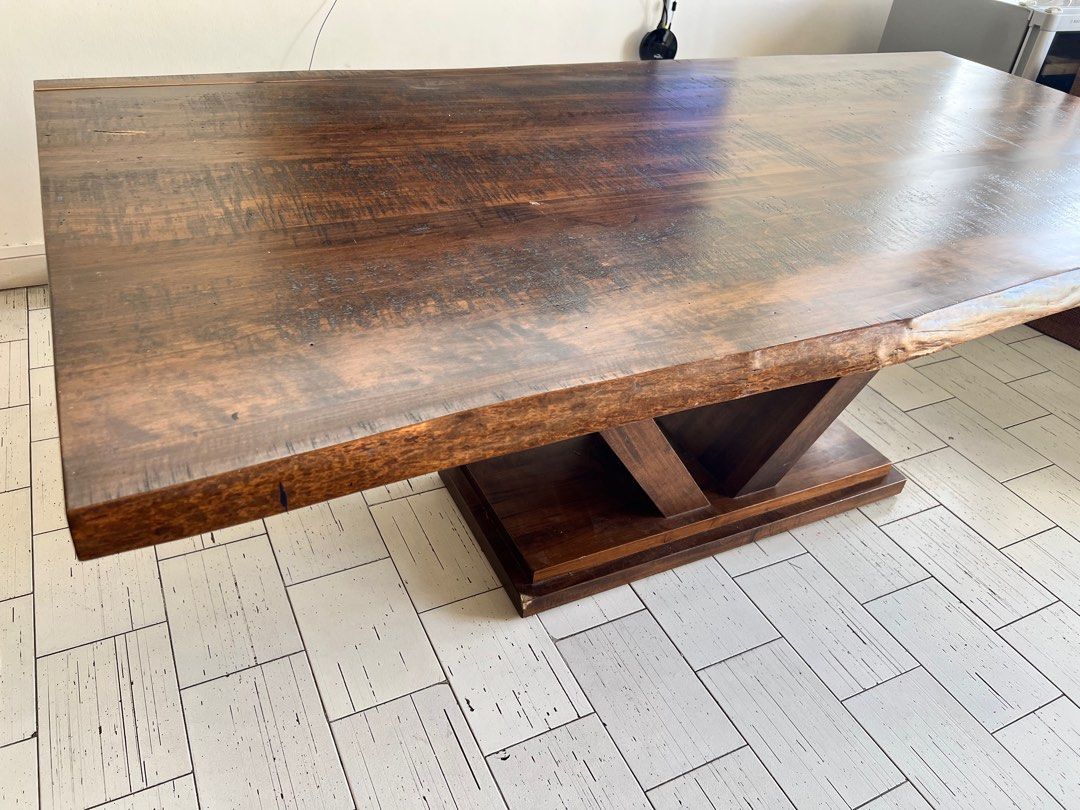 Real Top Table Real wood dining table 8-10 seater, Furniture & Home Living, Furniture ...