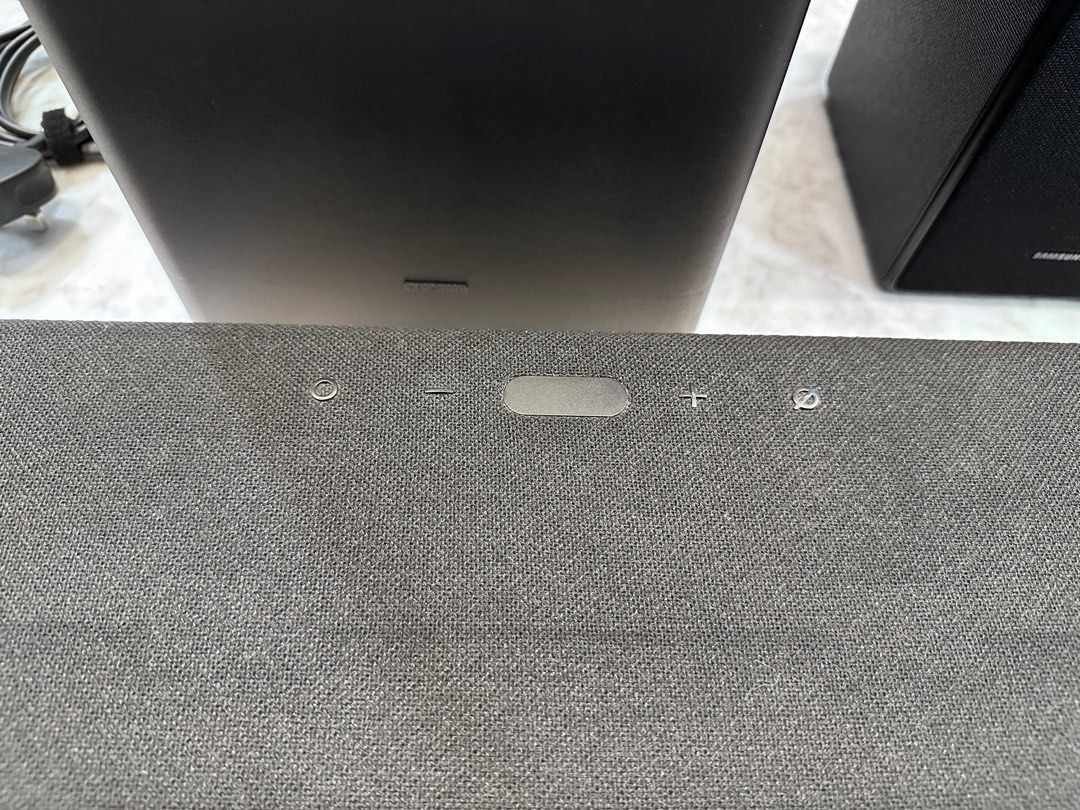 Samsung HWQ950A 11.1.4ch Dolby Atmos Soundbar with rear speaker and