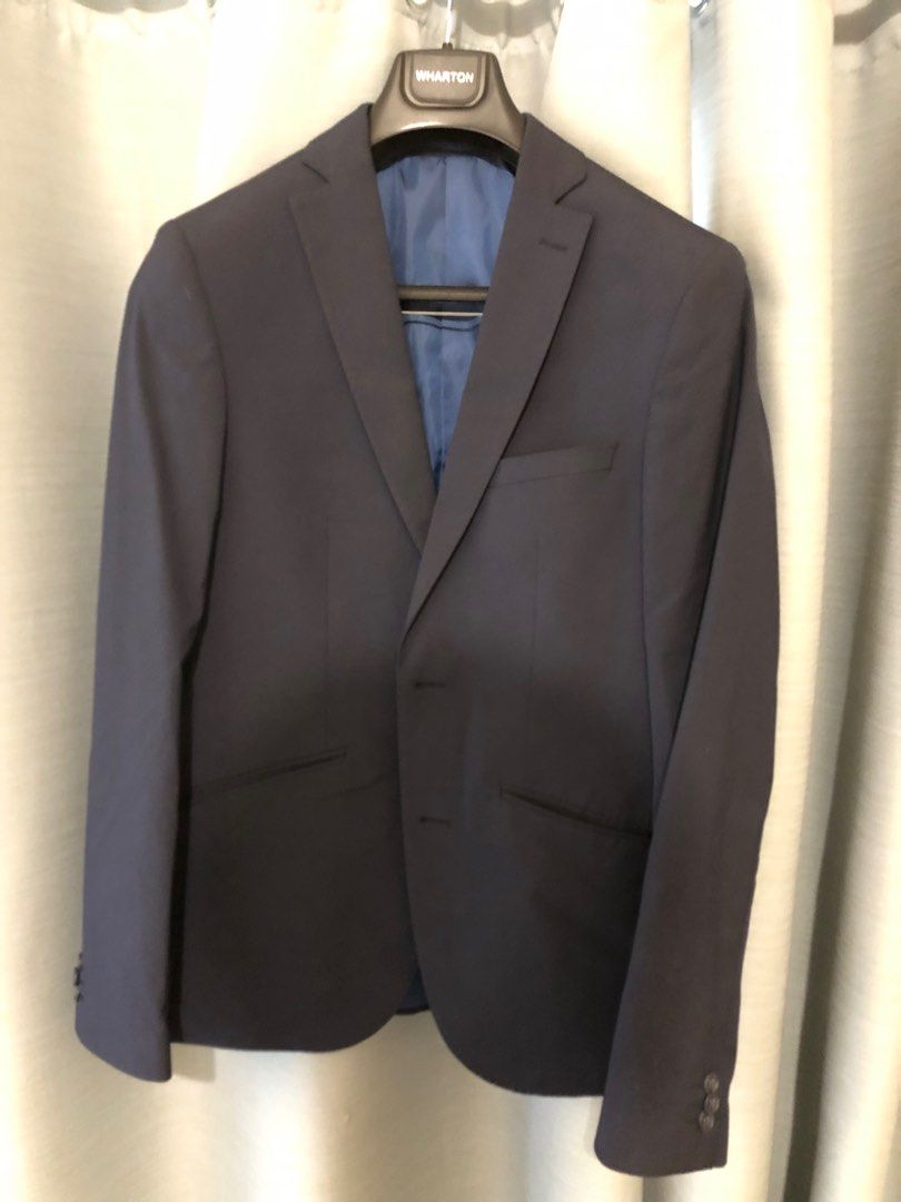 M&S Suit / coat for sale (Category: Formal Shirts) located in Pasig City. Submitted by skimok (Listing ID 1280562104, Image 1). Description: M&S suit/coat for sale -9/10 condition, no damages. - 28in L, 20in W -Slim fit -Used less than 5 times on special events. -Navy blue color -Suit bag is replacement only. RFS: Masikip na 🐷 Refer to last pic for latest pic when worn. (Di po ako networker 😅) Can do meetups near Sta. Lucia, Pasig area. SF hand
