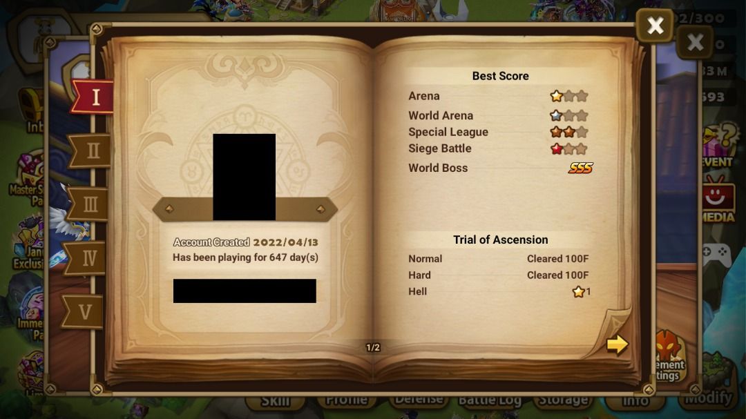 Compte Summoners War - 2LD - 5 étoiles élémentaires Et 4* LD - Pas Cher