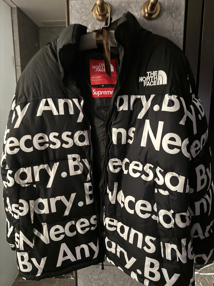 Supreme x the north face by any means necessary nuptse puffer jacket ...