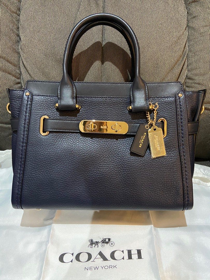 Coach Swagger Pebble Leather Bag Luxury Bags Wallets on Carousell