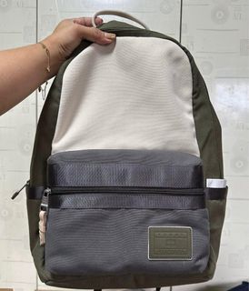 Tommy Hilfiger TH Men’s Canvas Military Ivory Laptop Backpack $119