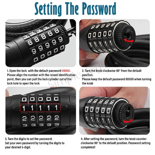 Tonyon bike lock default code sales