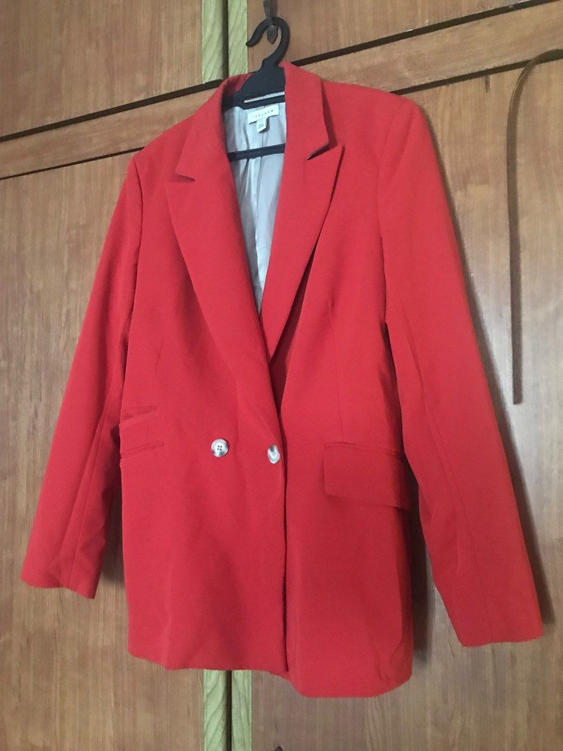 Topshop Orange Blazer