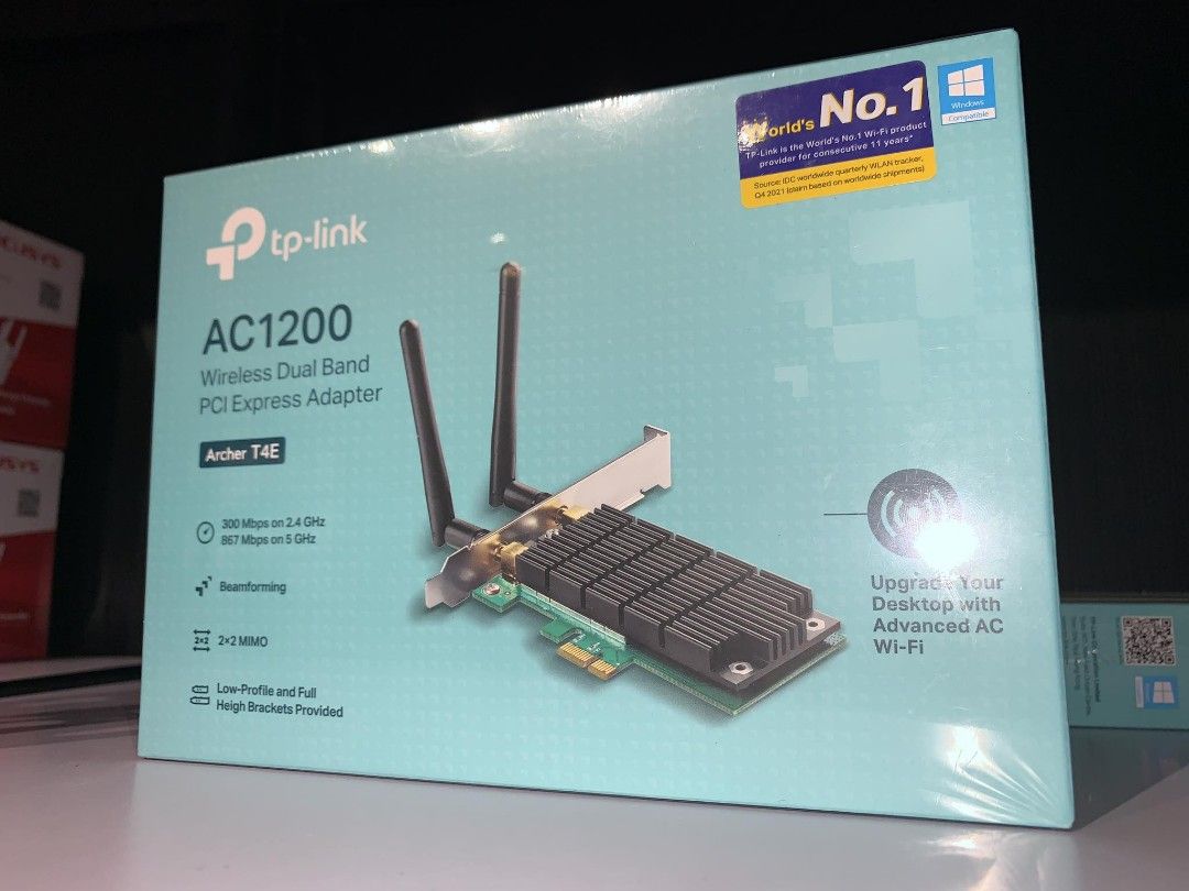 TP-Link Archer T4E AC1200 Wireless WiFi Dual Band PCI Express Network ...