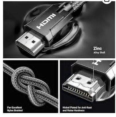 8K HDMI 2.1 Cables for PlayStation 5 / PS5 Xbox Series X- 48Gbps HBR3 High  Speed