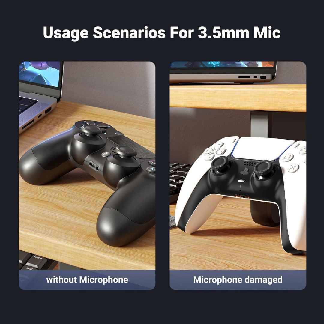 UGREEN Bluetooth Audio Adapter for PS5 with Mini Mic Bluetooth 5.3 USB Dongle Wireless Bluetooth Transmitter Receiver for PC aptxAD HD Bluetooth Dongle for Game Controller Switch Mouse Headset Compute...