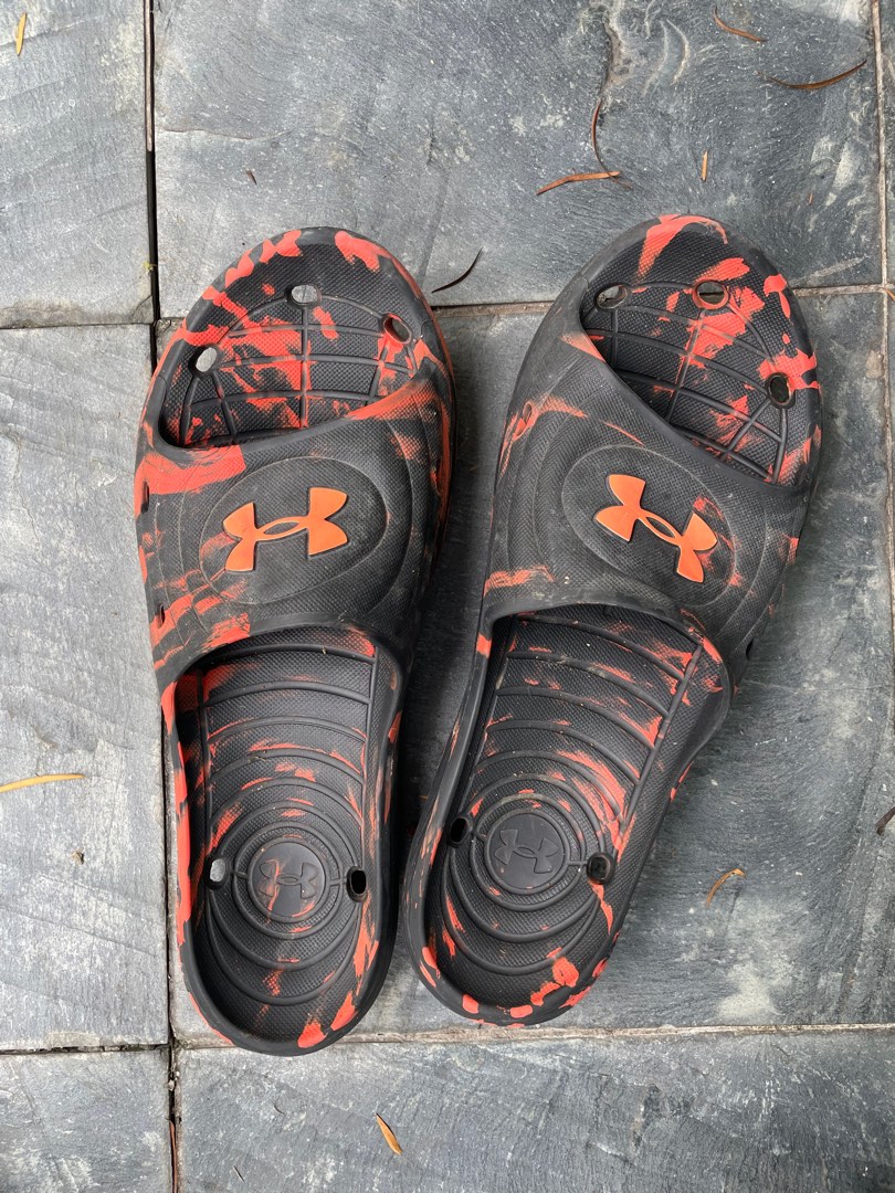 Mens under armour camo new arrivals slides