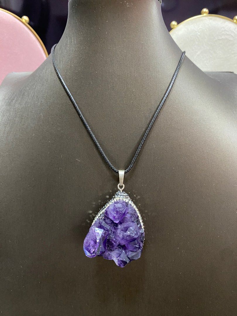 Purple stone sale pendant