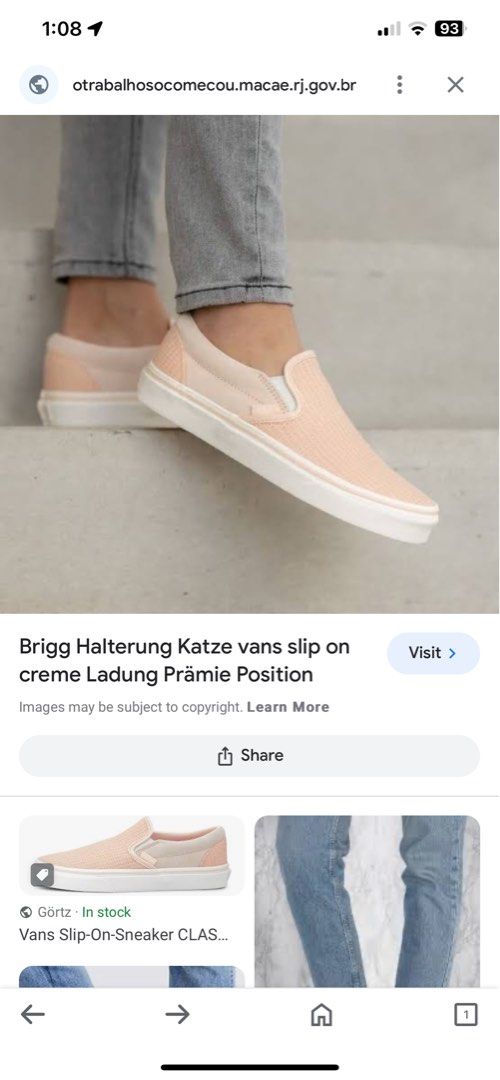 Apricot slip on vans store