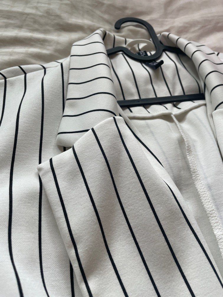 Vertical stripes blazer Women s Fashion Coats Jackets and