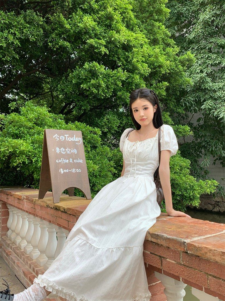 Puffy best sale long dress