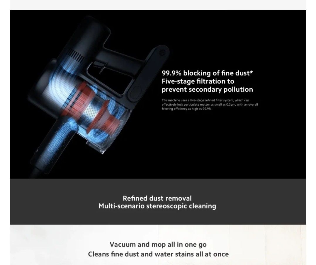 SG】Xiaomi G10 Plus 150W Handheld Cordless Vacuum Anti Dustmite