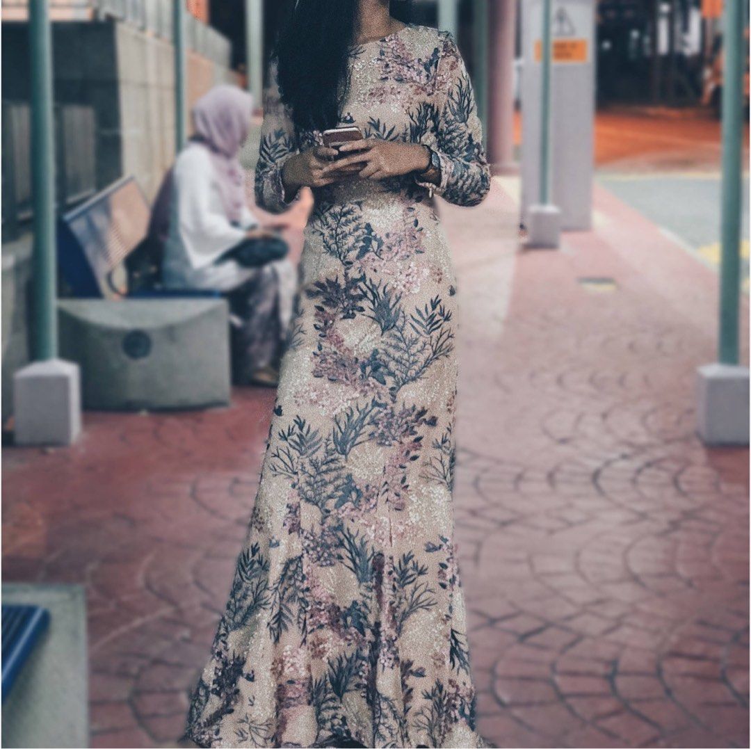 Zalora Floral Mermaid Dress