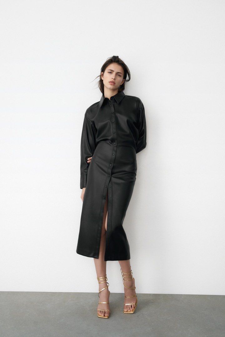 Zara Faux Leather Midi Dress XS, Women's Fashion, Dresses & Sets, Dresses on Carousell Zara Faux Leather Midi Dress XS, Women's Fashion, Dresses & Sets, Dresses on Carousell