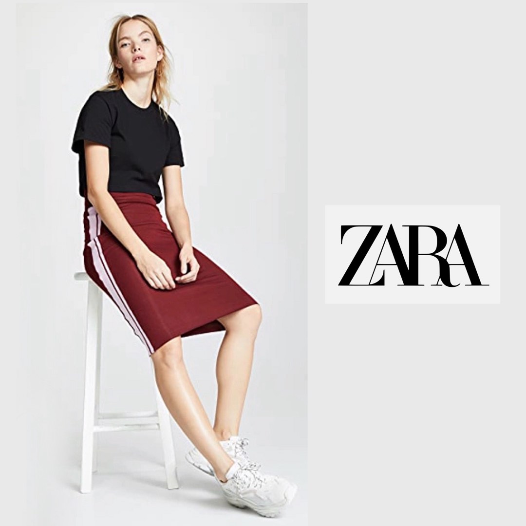 Maroon skirt deals zara