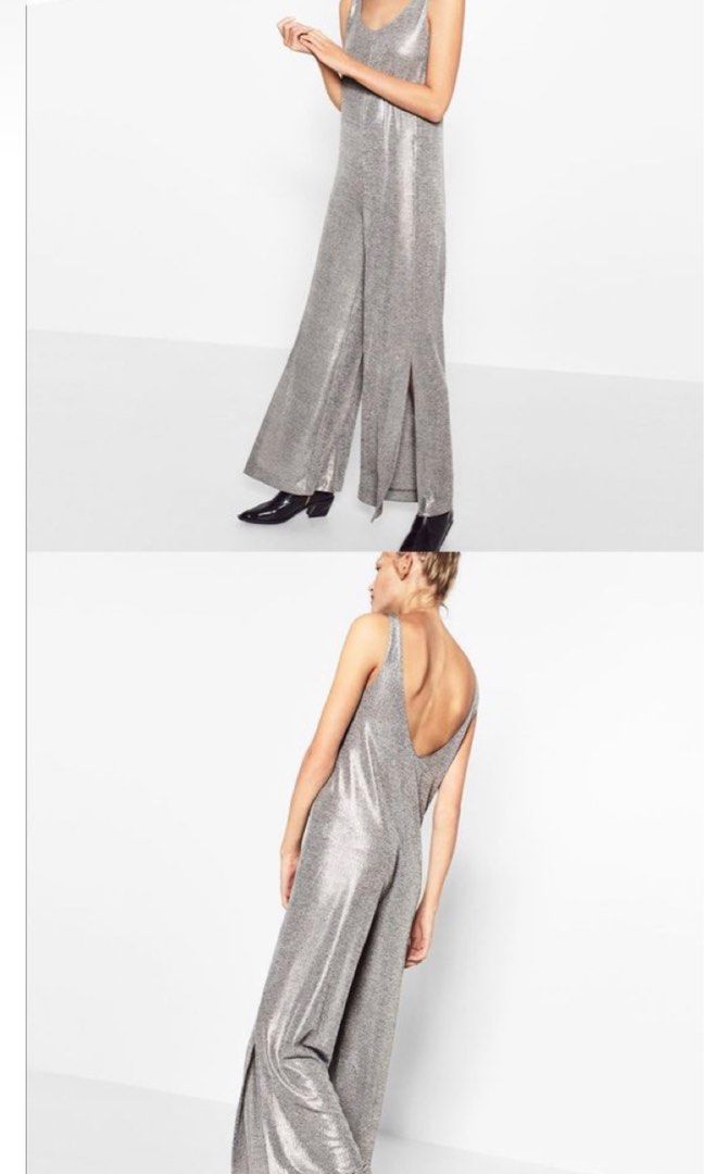 Zara 2025 metallic jumpsuit