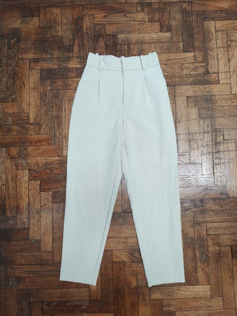Zara tailored cream trousers