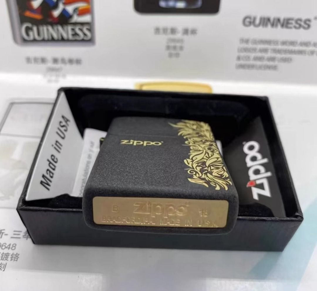 🔥ZIPPO 磨砂富貴花開煤油打火機防風打火機, 興趣及遊戲, 收藏品
