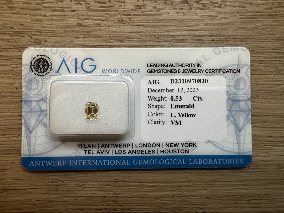0.53 ct Diamond AIG Certificate Negotiable Women s Fashion
