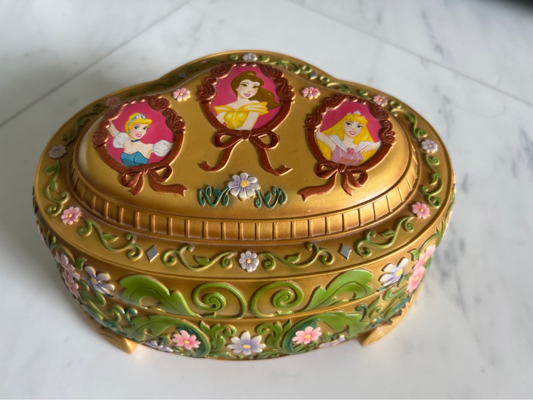 1990s Vintage Disney Music Box Beauty and The Beast Disney Princesses