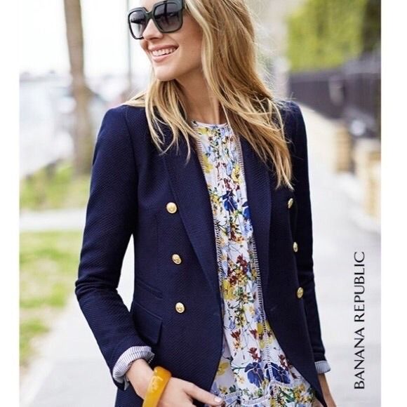 Banana republic best sale blue blazer