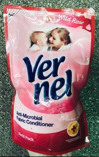 400mL Vernel Wild Rose Anti-Microbial Fabric Conditioner Refill Pack