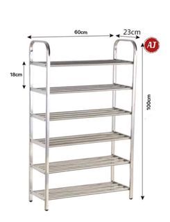 6 layer stainless shoe rack