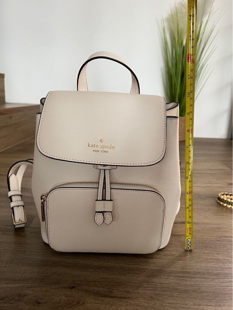 White on sale backpack leather