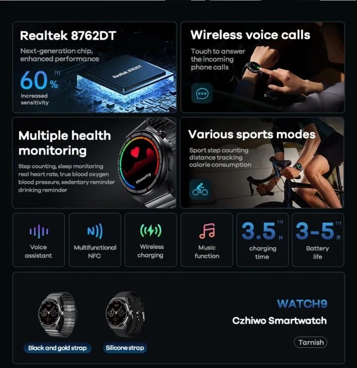 || Remax Watch 9 CZHIWO SMART WATCH || Bluetooth Calling Smartwatch ...