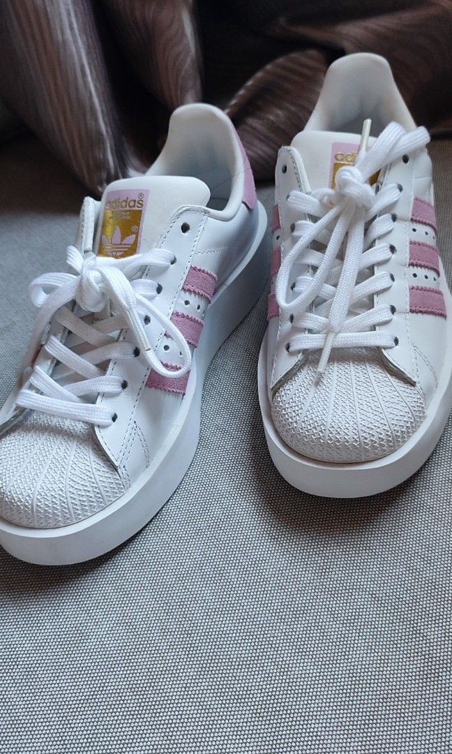 Adidas superstars deals pink glitter